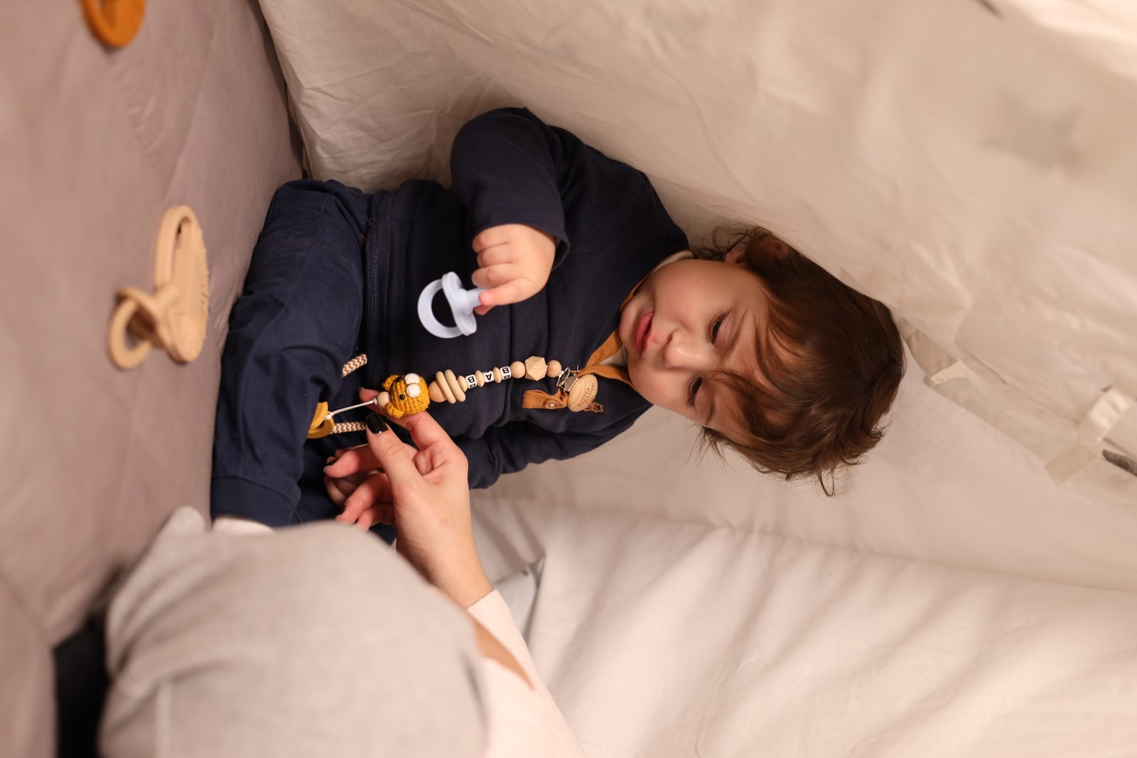 Baby with teether